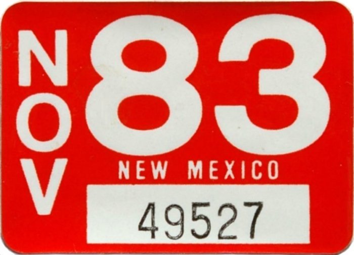 New Mexico License Plate Renewal (Validation) Stickers